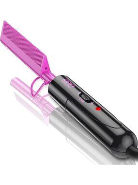 Dual Voltage Ceramic Pressing Comb - 450°F Fast Heating Mini Straightener for